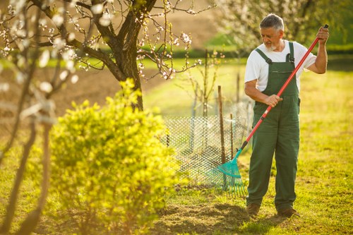 Training session for gardening staff on safety procedures